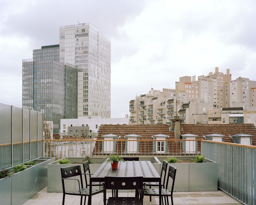 Montreuil Housing / minuit architectes - Exterior Photography, Concrete, Chair, Balcony