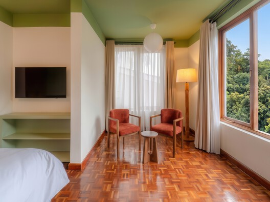 Céline & Lolo Hotel / Powerhouse Company Céline & Lolo Hotel / Powerhouse Company - Interior Photography, Bedroom, Wood, Bed