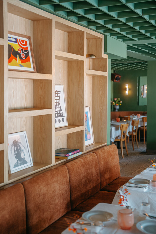 Céline & Lolo Hotel / Powerhouse Company Céline & Lolo Hotel / Powerhouse Company - Interior Photography, Closet, Wood, Table, Lighting, Chair, Glass