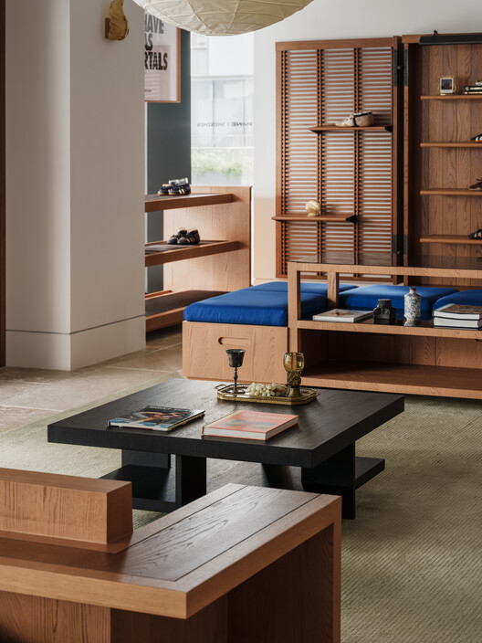 PANE Shenzhen Bay New Concept Store / say architects PANE Shenzhen Bay New Concept Store / say architects - Interior Photography, Wood, Table, Shelving, Chair