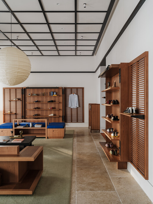 PANE Shenzhen Bay New Concept Store / say architects PANE Shenzhen Bay New Concept Store / say architects - Interior Photography, Living Room, Wood, Shelving
