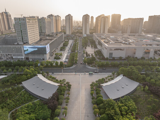 TBB Libraries – Hundred Flowers Park Libraries / Atelier Liu Yuyang Architects - Exterior Photography, Cityscape, Aerial View Photography