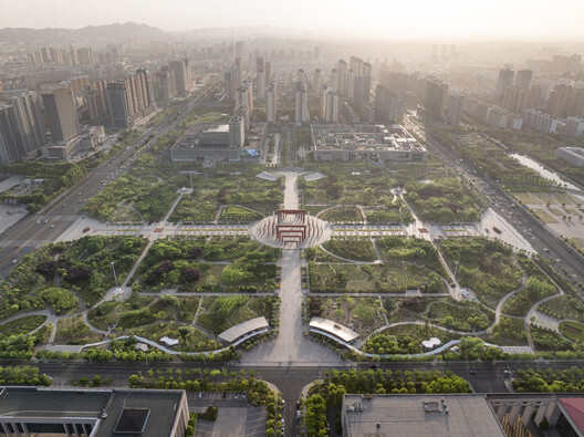TBB Libraries – Hundred Flowers Park Libraries / Atelier Liu Yuyang Architects - Exterior Photography, Aerial View Photography, Cityscape