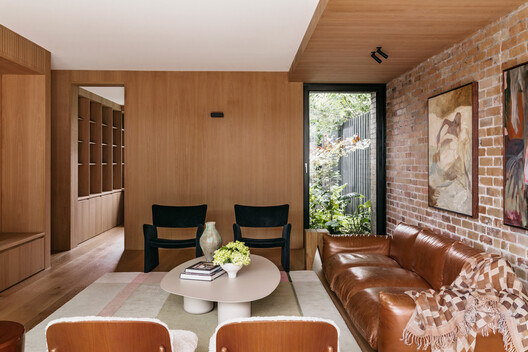 The Gentle House / the Stylesmiths The Gentle House / the Stylesmiths - Interior Photography, Living Room, Wood, Sofa, Table, Door, Chair