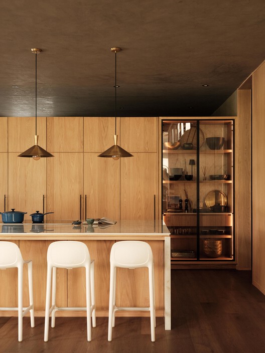 Naab House / Di Frenna Arquitectos Naab House / Di Frenna Arquitectos - Interior Photography, Kitchen, Wood, Table, Lighting, Chair, Countertop