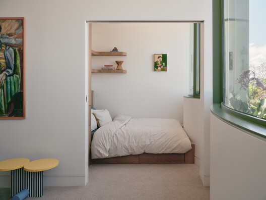 Denj Lane House / Carter Williamson Architects Denj Lane House / Carter Williamson Architects - Interior Photography, Bedroom, Bed, Wood, Lighting