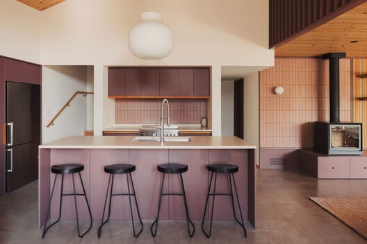 Wabamun Lake Cabin / Josh Kjenner Wabamun Lake Cabin / Josh Kjenner - Interior Photography, Kitchen, Wood, Countertop, Lighting, Glass, Chair