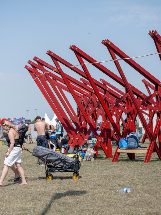 A Temporary Train Station for Roskilde Festival / Royal Danish Academy - Exterior Photography