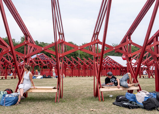 A Temporary Train Station for Roskilde Festival / Royal Danish Academy - Exterior Photography