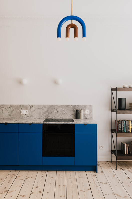 Apartment Interior within Poznań's Łazarz District / LBWA Apartment Interior within Poznań's Łazarz District / LBWA - Interior Photography, Kitchen