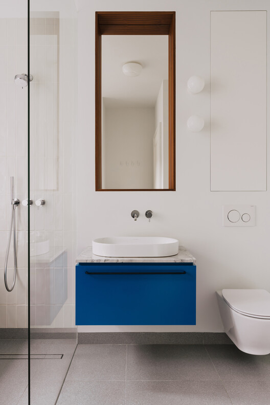 Apartment Interior within Poznań's Łazarz District / LBWA Apartment Interior within Poznań's Łazarz District / LBWA - Interior Photography, Bathroom, Sink, Countertop, Glass, Toilet
