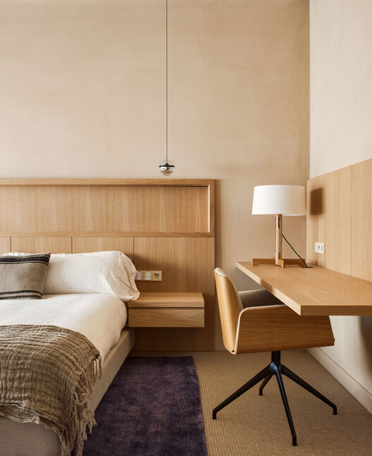 Mediterranean House / Dom Arquitectura  - Interior Photography, Bedroom, Wood, Bed, Lighting