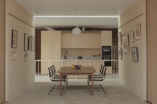 A Courtyard House / Office MI—JI A Courtyard House / Office MI—JI - Interior Photography, Kitchen, Wood, Chair, Table, Lighting, Countertop