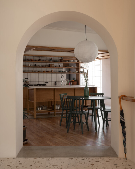 Refurbishment Popocatépetl 35 / Studio Font Refurbishment Popocatépetl 35 / Studio Font - Interior Photography, Dining room, Wood, Table, Lighting, Chair