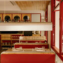 Marmotta Pasta Bar / Tadu Arquitetura - Interior Photography, Restaurants & Bars, Table, Lighting, Chair, Countertop