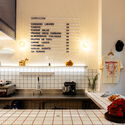 Sanduteca – Sandwich Library / Estúdio Cajalima - Interior Photography, Restaurant & Bar Interiors, Kitchen, Chair, Countertop