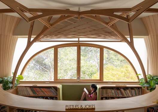 Forest of Knowledge Library / studio hinge Forest of Knowledge Library / studio hinge - Interior Photography, Wood, Arch, Chair, Beam
