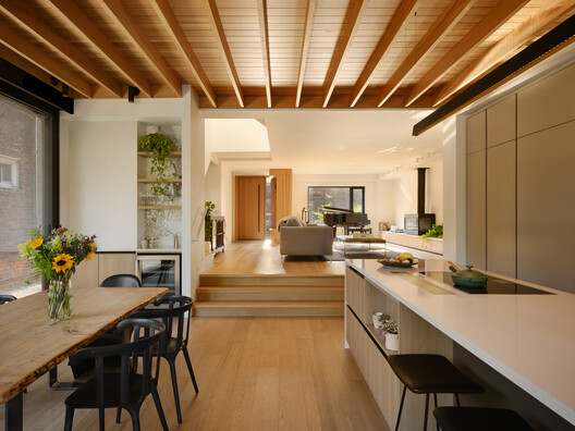 C+C House / Studio Maignan Architects - Interior Photography, Dining room, Wood, Table, Chair, Lighting, Countertop