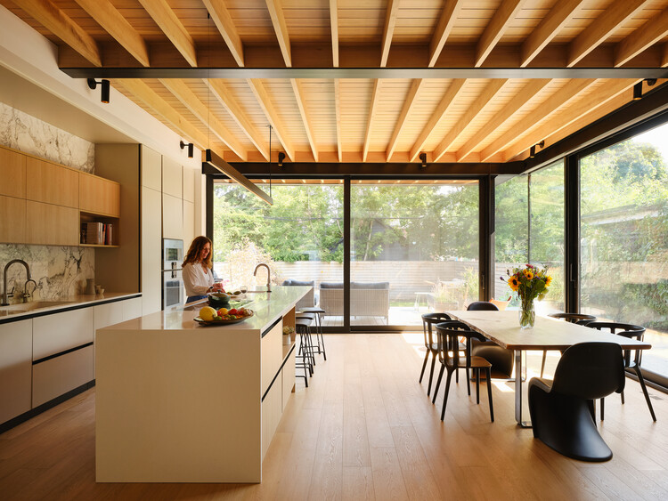C+C House / Studio Maignan Architects - Interior Photography, Renovation, Kitchen, Table, Countertop, Lighting, Chair