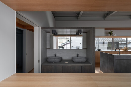 Casa elevada del suelo / nanometer architecture - Fotografía interior, Cocina, Madera, Encimera, Vidrio