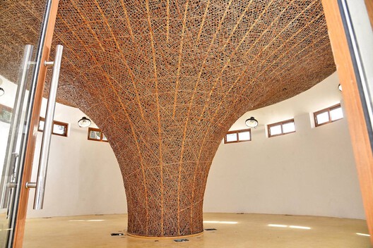 Mami Dan Temple of Toligbé Cultural Center / Maison Bignon Sossou - Interior Photography, Wood