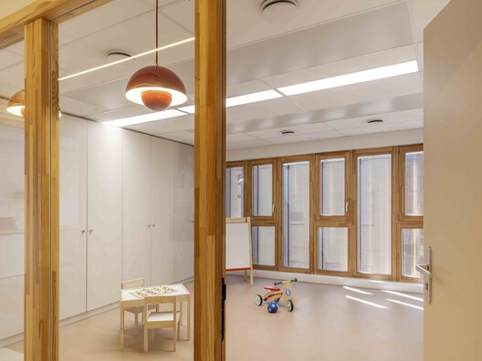 Espace Ambroise Croizat / TAUTEM Architecture Espace Ambroise Croizat / TAUTEM Architecture - Interior Photography, Wood, Lighting, Door, Glass