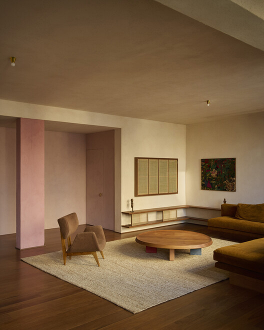 Colors Apartment / Lucas Jimeno Dualde - Interior Photography, Living Room, Wood, Lighting, Chair