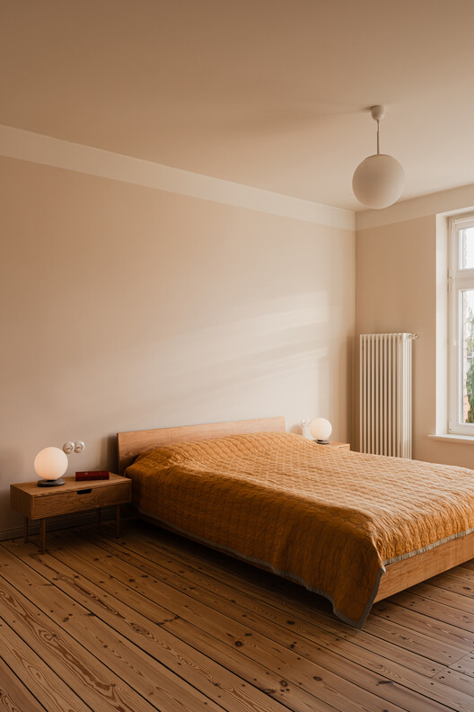 Modernist Harmony in a Historic Villa / LBWA Modernist Harmony in a Historic Villa / LBWA - Interior Photography, Bedroom, Wood, Bed, Lighting