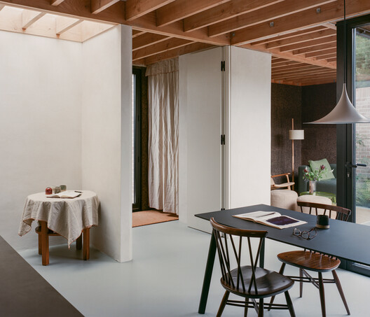 Cork House / Polysmiths - Interior Photography, Dining room, Wood, Table, Lighting, Chair