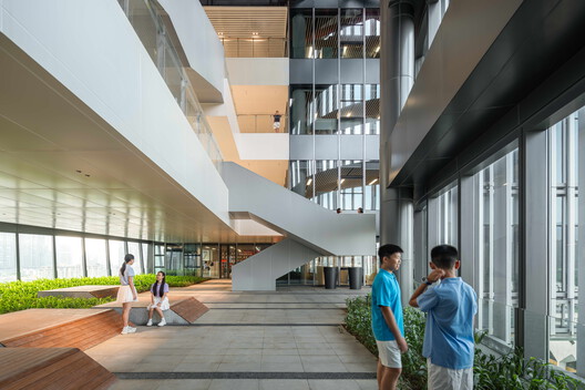 Luohu Library and Youth Activity Center  / Shenzhen Huahui Design + iDEA - Interior Photography, Stairs, Glass