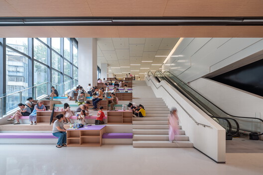 Luohu Library and Youth Activity Center  / Shenzhen Huahui Design + iDEA - Interior Photography, Stairs, Glass, Handrail