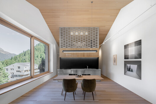 Vergalderie - Alpine Guesthouse and Gallery / Christian Tonko - Interior Photography, Kitchen, Wood, Chair, Beam