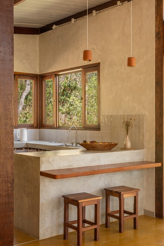 Mel House / Francisco Lang Arquitetura Mel House / Francisco Lang Arquitetura - Interior Photography, Wood, Countertop, Lighting, Sink