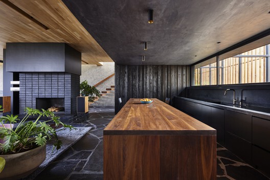 Ridge Residence / Hsu McCullough - Interior Photography, Kitchen, Wood, Lighting, Countertop, Chair