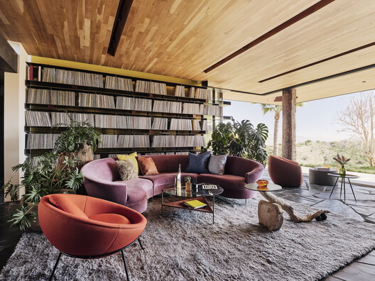 Ridge Residence / Hsu McCullough - Interior Photography, Living Room, Sofa, Wood, Chair, Shelving