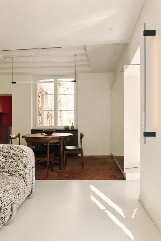 Enfants Rouges Apartment / Studio Carré - Interior Photography, Bedroom, Wood, Lighting, Chair