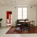 Enfants Rouges Apartment / Studio Carré - Interior Photography, Renovation, Table, Chair, Lighting