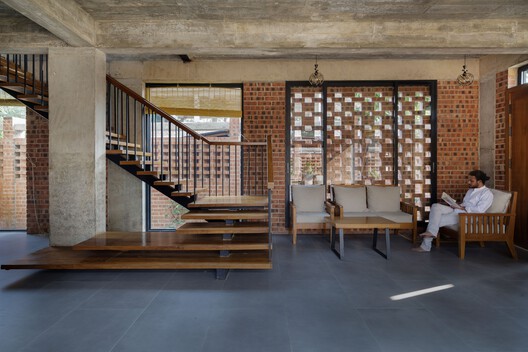 Rangunia Residence / Moofer Architecture - Interior Photography, Stairs, Wood, Brick, Beam