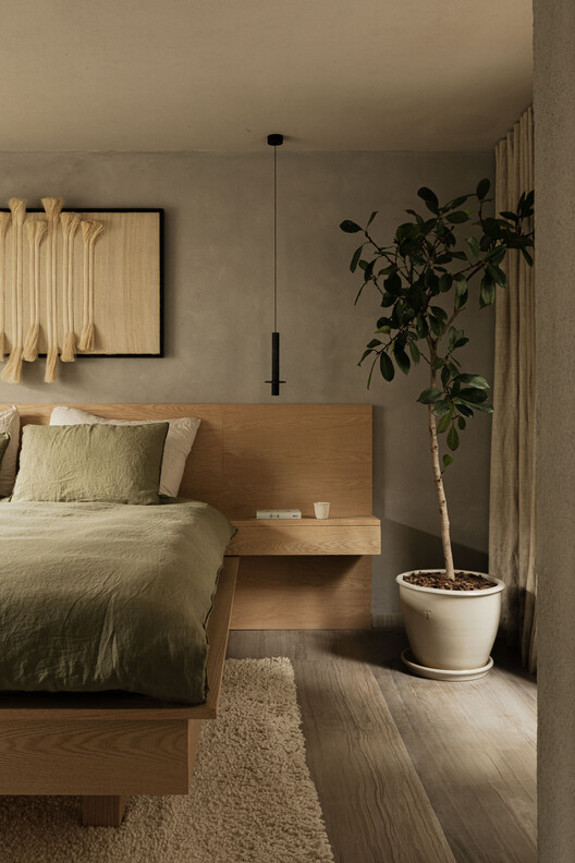 Casa Mezcal / Barde + vanVoltt - Interior Photography, Wood, Lighting, Bedroom, Bed