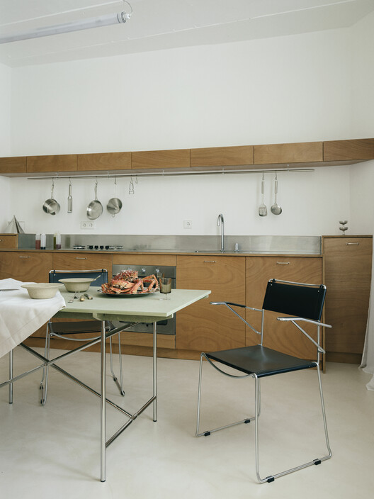 Lecomte Apartment / Atelier Orzan - Interior Photography, Kitchen, Wood, Table, Chair, Countertop