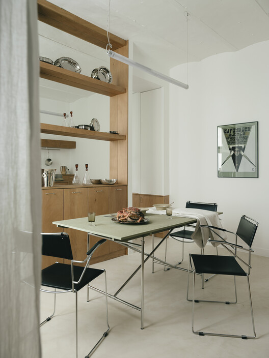 Lecomte Apartment / Atelier Orzan - Interior Photography, Kitchen, Wood, Table, Chair