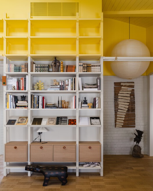 Mimosa Apartment / Treivas Architecture Bureau Mimosa Apartment / Treivas Architecture Bureau - Interior Photography, Closet, Shelving, Wood, Lighting, Chair