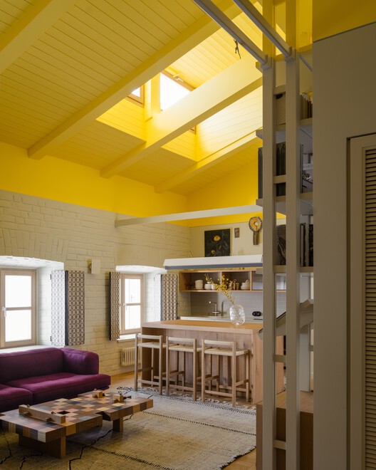 Mimosa Apartment / Treivas Architecture Bureau - Interior Photography, Wood, Lighting, Chair, Beam
