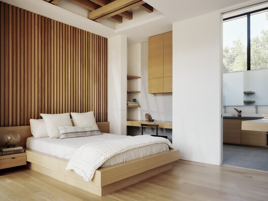 Meadow House / Mark English Architects Meadow House / Mark English Architects - Interior Photography, Bedroom, Bed, Wood, Lighting