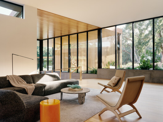 Meadow House / Mark English Architects Meadow House / Mark English Architects - Interior Photography, Living Room, Wood, Sofa, Lighting, Table, Chair