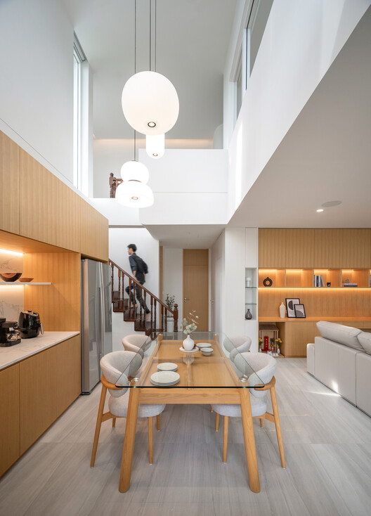 Reborn House / DARE – Design Arena + Research Reborn House / DARE – Design Arena + Research - Interior Photography, Wood, Table, Lighting, Chair, Glass