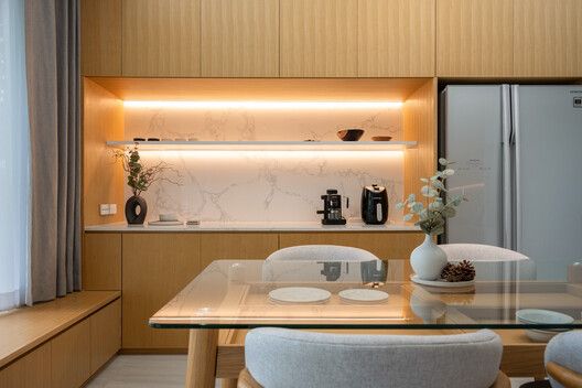 Reborn House / DARE – Design Arena + Research Reborn House / DARE – Design Arena + Research - Interior Photography, Kitchen, Wood, Lighting, Countertop, Table, Chair, Shelving