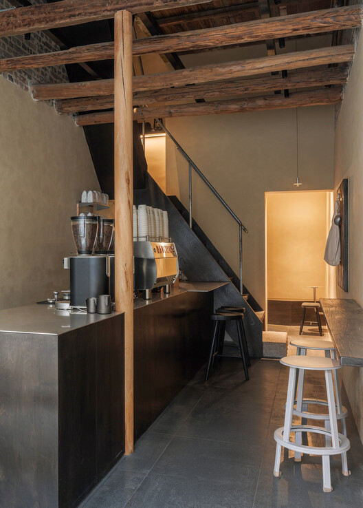Minzu Lane Coffee / Modum Atelier Minzu Lane Coffee / Modum Atelier - Interior Photography, Kitchen, Wood, Lighting, Chair