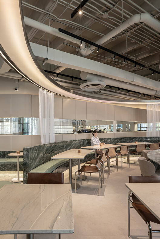 Restaurant Nectar Oum / Madarq studio Restaurant Nectar Oum / Madarq studio - Interior Photography, Kitchen, Lighting, Chair, Glass