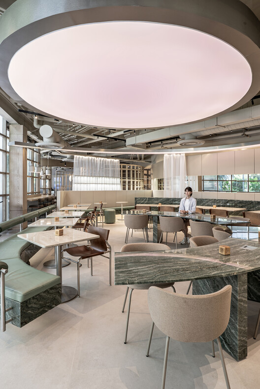 Restaurant Nectar Oum / Madarq studio - Interior Photography, Lighting, Table, Chair, Glass